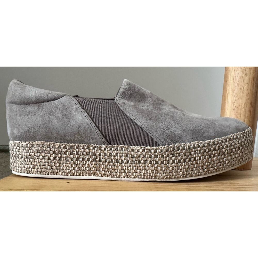 Vince Gray Suede Platform Loafers